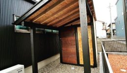 岐阜市茶屋新田酒井様自転車置き場と物置き作成