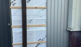 岐阜市の車屋のお客様　外壁工事　ガルバリウムを施工